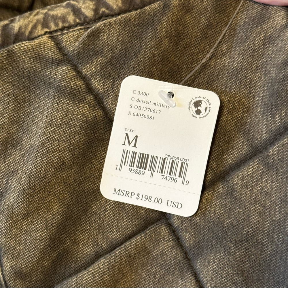 Free People Dolman Quilted Knit Jacket in Dusted Military - Picture 6 of 7